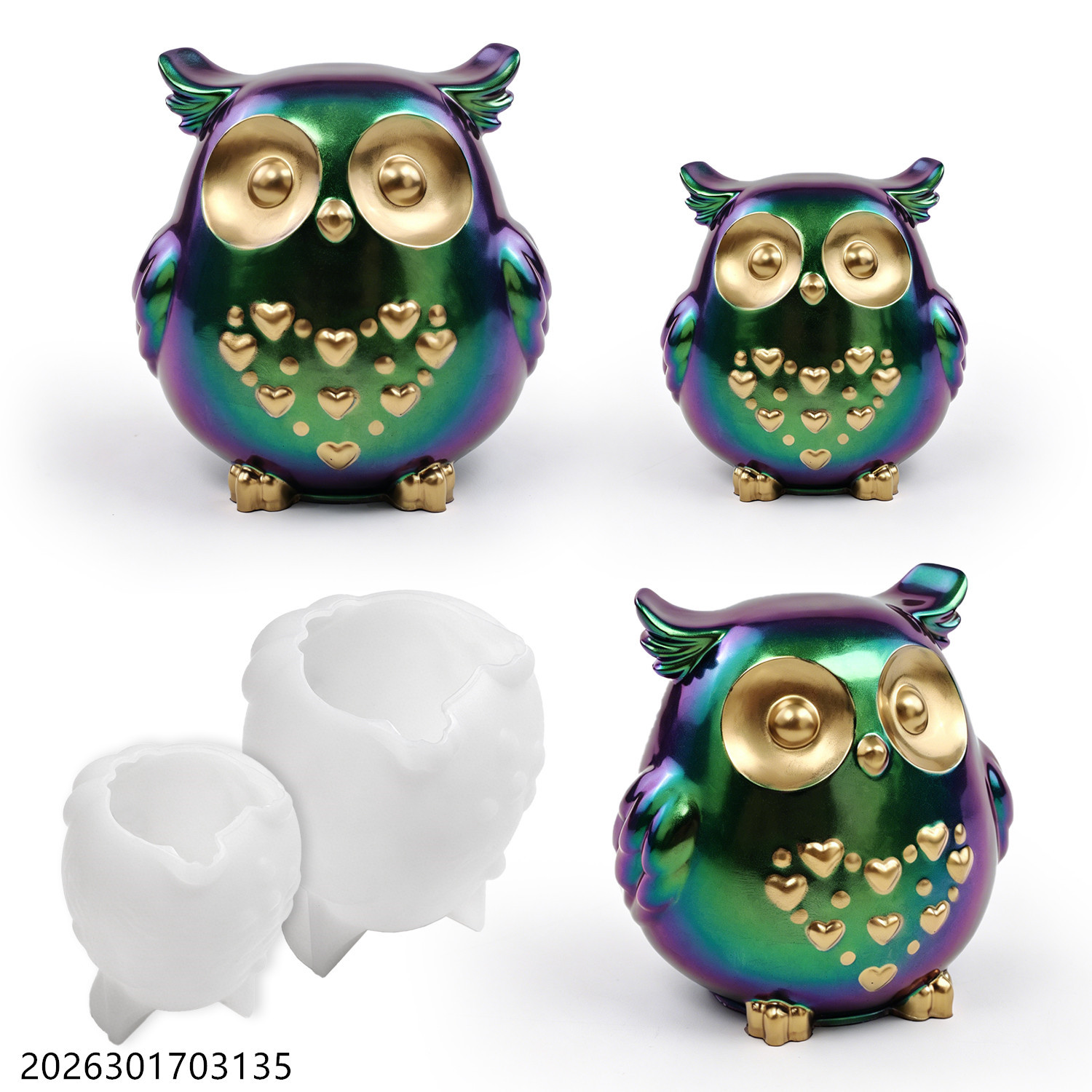 Moule en silicone Hibou 3D en  - Silicone Epoxy Resin Molds Set avis et prix